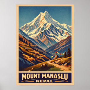 Berg Manaslu Nepal V01 Poster