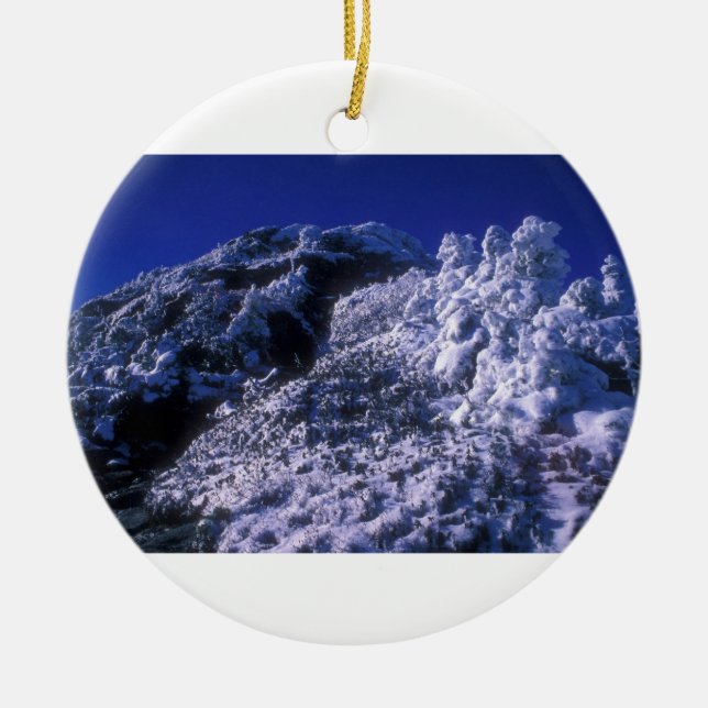 Berg-Mansfield-Gipfel-Schnee Keramikornament (Vorne)