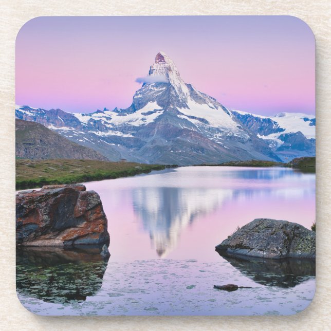 Berg Matterhorn in Zermatt, Schweiz Getränkeuntersetzer (Vorderseite)