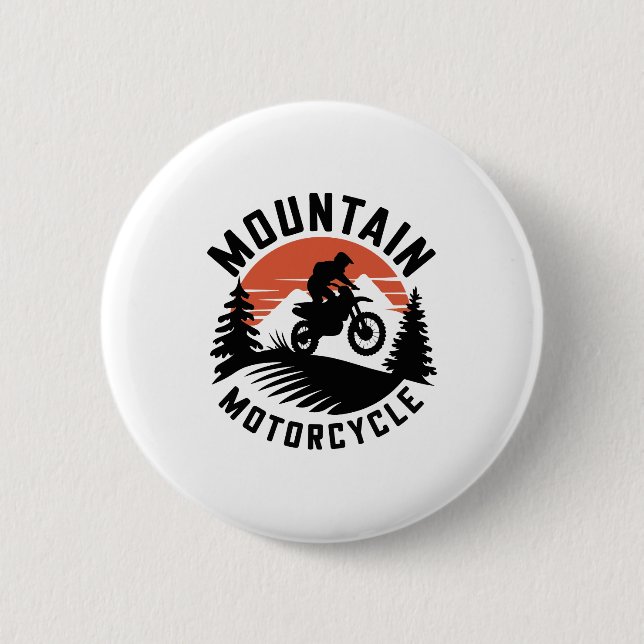 Berg-Motorrad Button (Vorderseite)