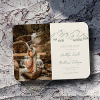 Berg Outdoor Sage Grüne Hochzeit retten das Datum