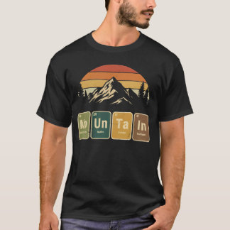 Berg Periodensystem Pun Retro Wandern Natur De T-Shirt
