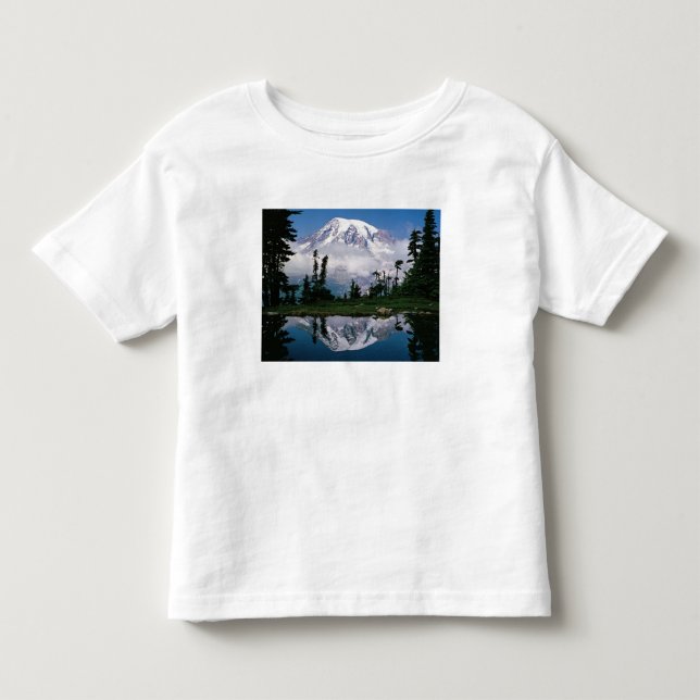Berg Rainier in einer Bergbahn Kleinkind T-shirt (Vorderseite)