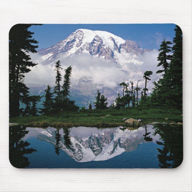Berg Rainier in einer Bergbahn Mousepad (Vorne)