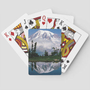 Berg Rainier in einer Bergbahn Spielkarten