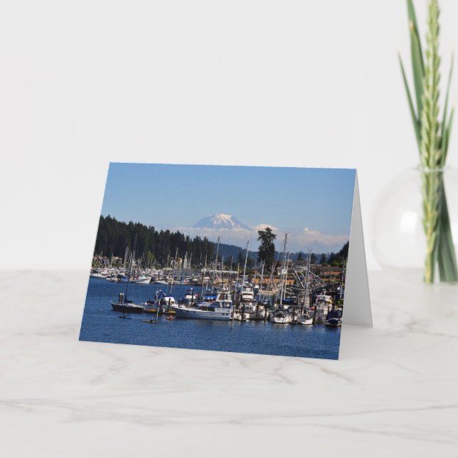 Berg Rainier in Gig Harbour, WA Karte (Vorderseite)