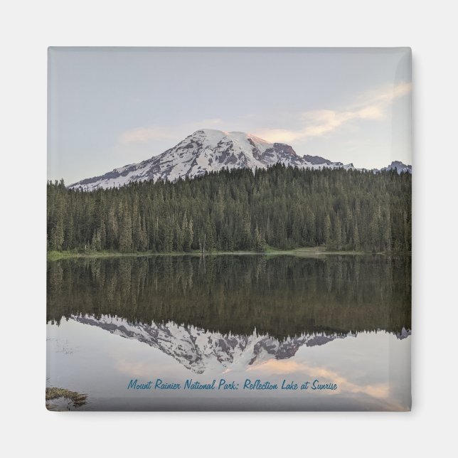 Berg Rainier: Reflektionssee beim Sonnenaufgang Magnet (Vorne)