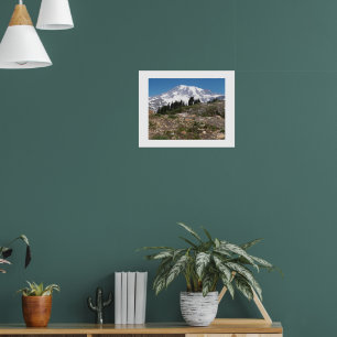 Berg Rainier Subalpine Landschaft Fotografisch Poster