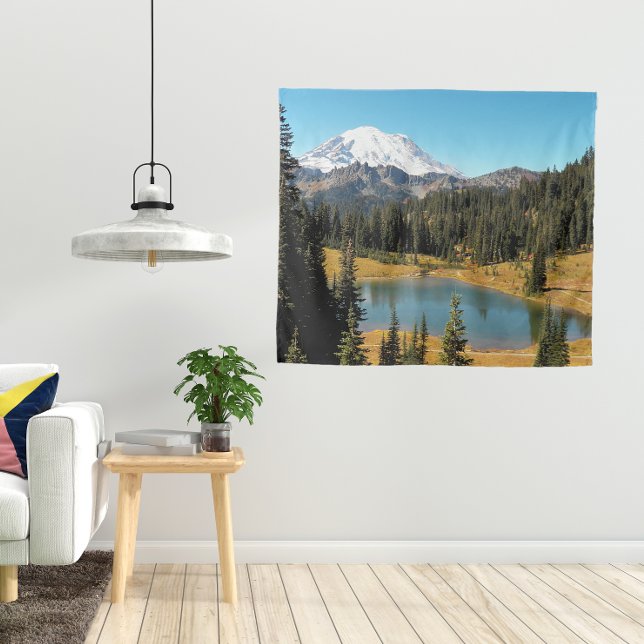 Berg Rainier und Tipsoo Landschaft Wandteppich (In Situ (Lamp))