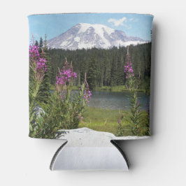 Berg Rainier und Wildblumen Landschaftliche Landsc Dosenkühler