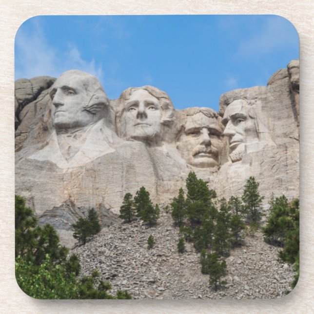 Berg Rushmore im Frühling Getränkeuntersetzer (Vorderseite)