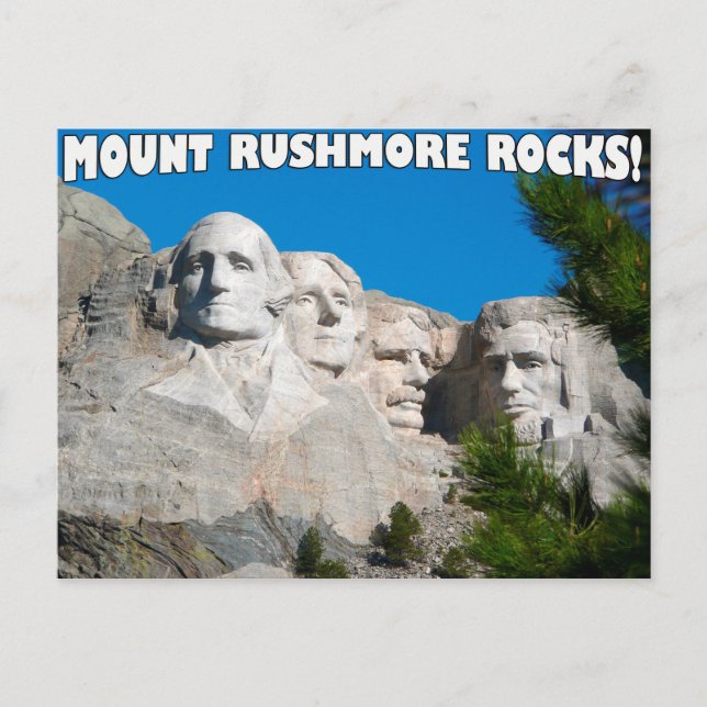 Berg Rushmore Rocks! Mount Rushmore, South Dakota Postkarte (Vorderseite)