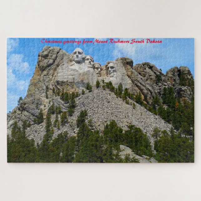 Berg Rushmore Süd Dakota. Weihnachtsgrüße (Horizontal)