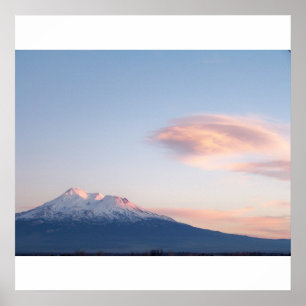 Berg Shasta, CA am Sonnenuntergang Poster