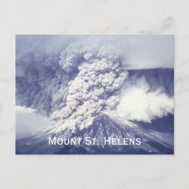 Berg St. Helens Eruption Postkarte (Vorderseite)