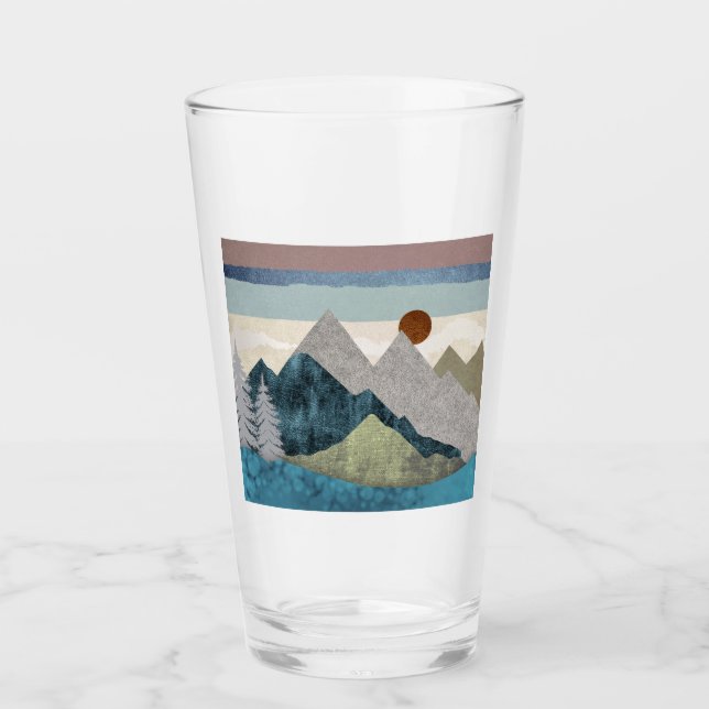 Berg Streifen Sky Glas (Vorderseite)