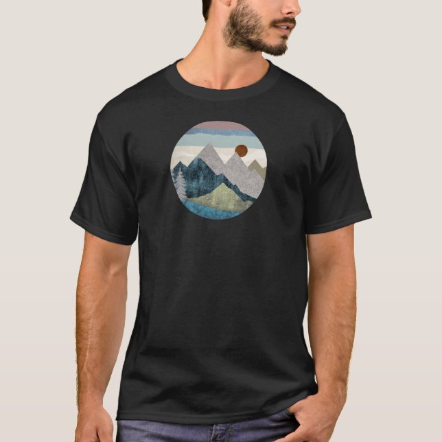 Berg Streifen Sky T-Shirt (Vorderseite)