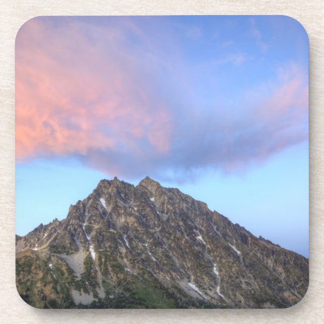 Berg Stuart, bei Sonnenuntergang Untersetzer (Vorderseite)