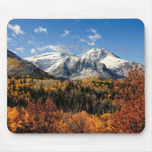 Berg Timpanogos im Herbst Utah Mousepad (Vorne)