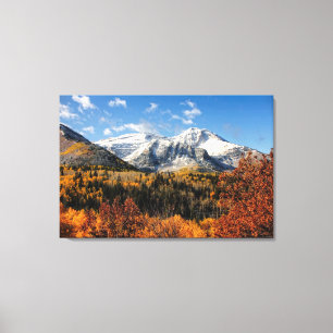 Berg Timpanogos in Herbst-Utah-Bergen Leinwanddruck