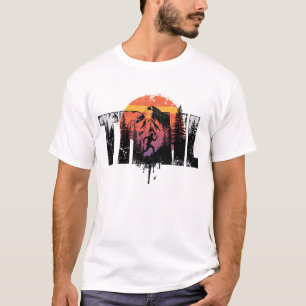 Berg Trail Runner Typografie Kunst T-Shirt