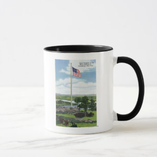 Berg-Trotz-riesige Fahnenmast-Szene Tasse