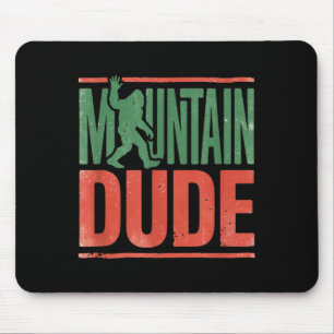 Berg-Typ Bigfoot Retro-Grafik Mousepad