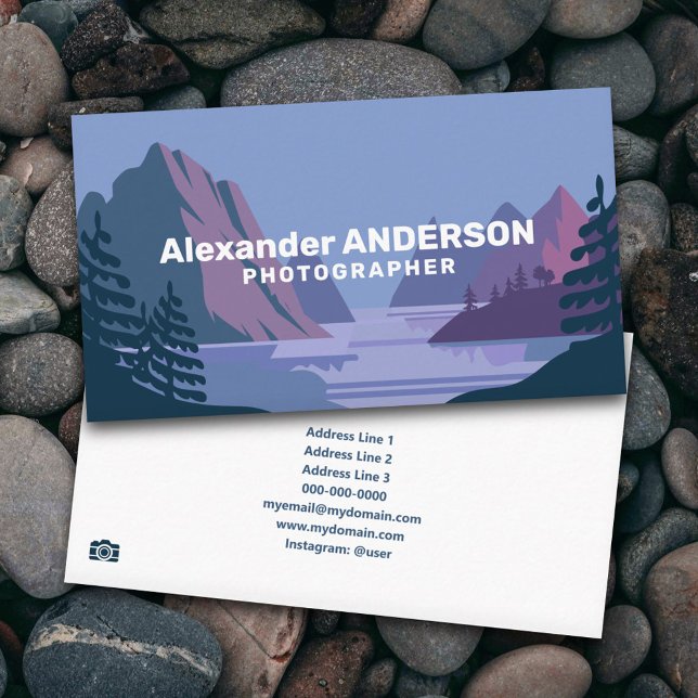 Berg- und Seenlandschaft - Fotograf Visitenkarte (Mountain and Lake Landscape - Photographer Business Card)