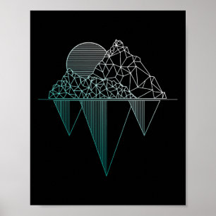 Berg Vintage Wandern Camping Trekking Bergsteigen Poster