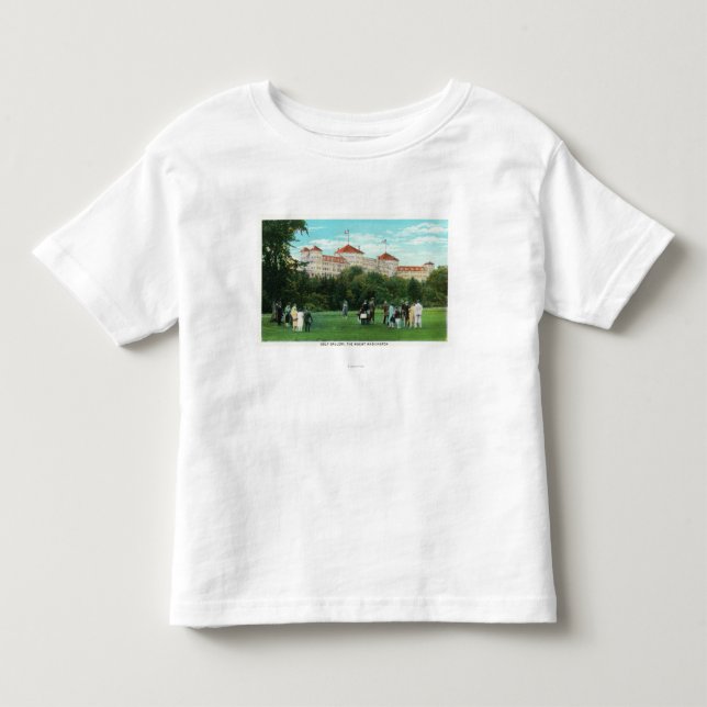 Berg-Washington-Hotel-Ansicht der Golf-Galerie Kleinkind T-shirt (Vorderseite)