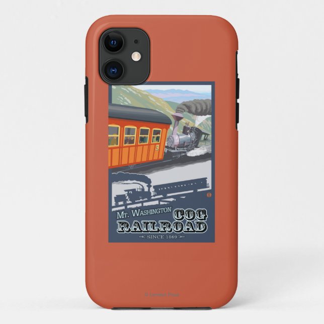 Berg Washington, neue HampshireCog Eisenbahn Case-Mate iPhone Hülle (Rückseite)