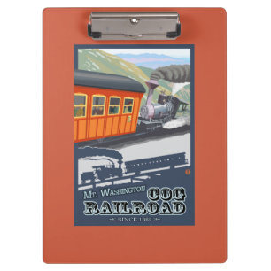 Berg Washington, neue HampshireCog Eisenbahn Klemmbrett