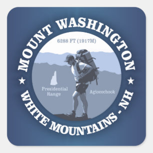 Berg Washington Quadratischer Aufkleber