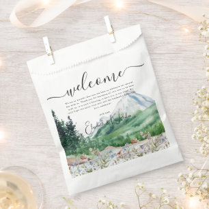 Berg-Wildblume Hochzeitsbegrüßung Geschenktütchen