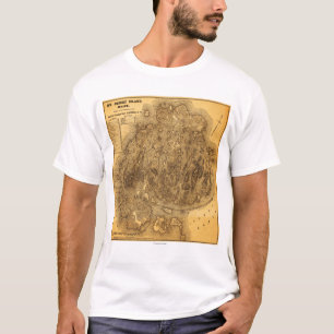 Berg-Wüste IslandPanoramic Karte T-Shirt