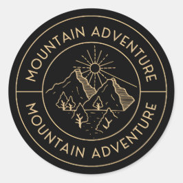 Bergabenteuer Runder Aufkleber