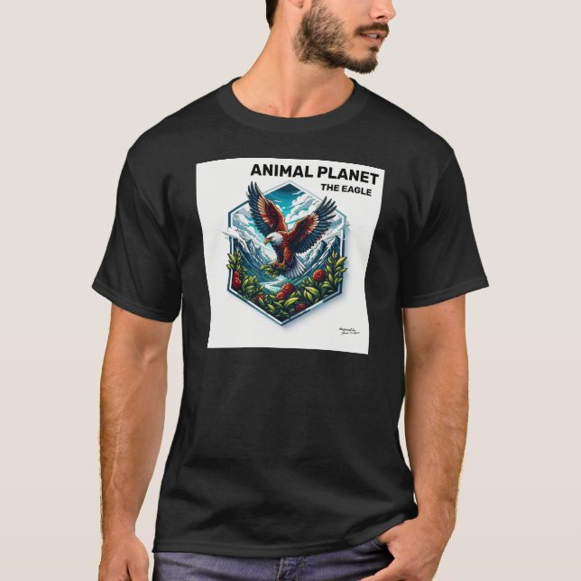 Bergadler im Wilden Printen - Tierart T-Shirt (Vorderseite)