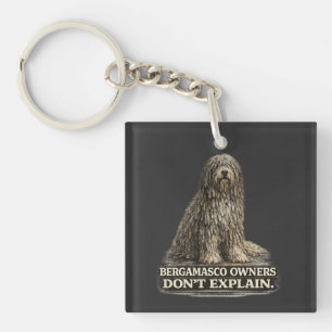 Bergamasco-Besitzer erklären nichts Schlüsselanhänger
