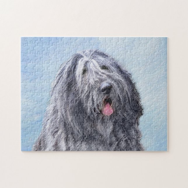 Bergamasco Sheepdog Malerei - Niedlicher Original  (Horizontal)