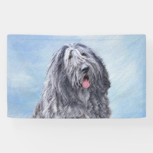 Bergamasco Sheepdog Malerei - Niedlicher Original  Banner (Horizontal)