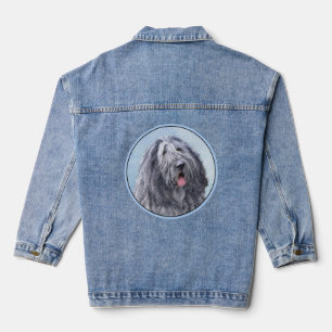 Bergamasco Sheepdog Malerei - Niedlicher Original Jeansjacke