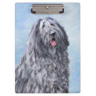 Bergamasco Sheepdog Malerei - Niedlicher Original  Klemmbrett