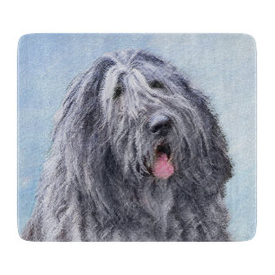 Bergamasco Sheepdog Malerei - Niedlicher Original Schneidebrett