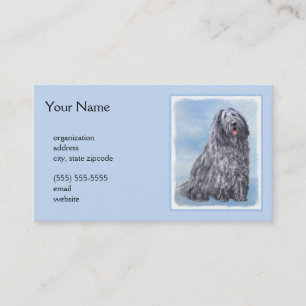 Bergamasco Sheepdog Malerei - Niedlicher Original Visitenkarte