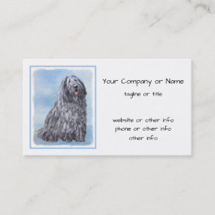 Bergamasco Sheepdog Malerei - Niedlicher Original Visitenkarte