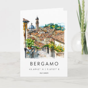 Bergamo Aquarell 2 Karte