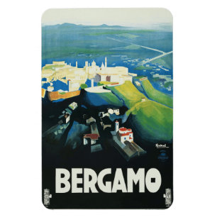 Bergamo Italien Vintage-Reiseandenken Magnet