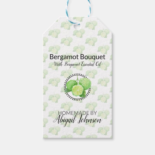 Bergamot Homemade Bath & Body Geschenkanhänger (Vorderseite)