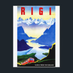 Bergbahn Rigi, Schweiz, Jahrgangsreise Postkarte<br><div class="desc">Perfektes Bild für Ihr neues Druckdesign. Es könnte ein schönes Geschenk oder "letzte Touch" für die Dekoration von Zuhause sein.</div>