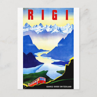 Bergbahn Rigi, Schweiz, Jahrgangsreise Postkarte